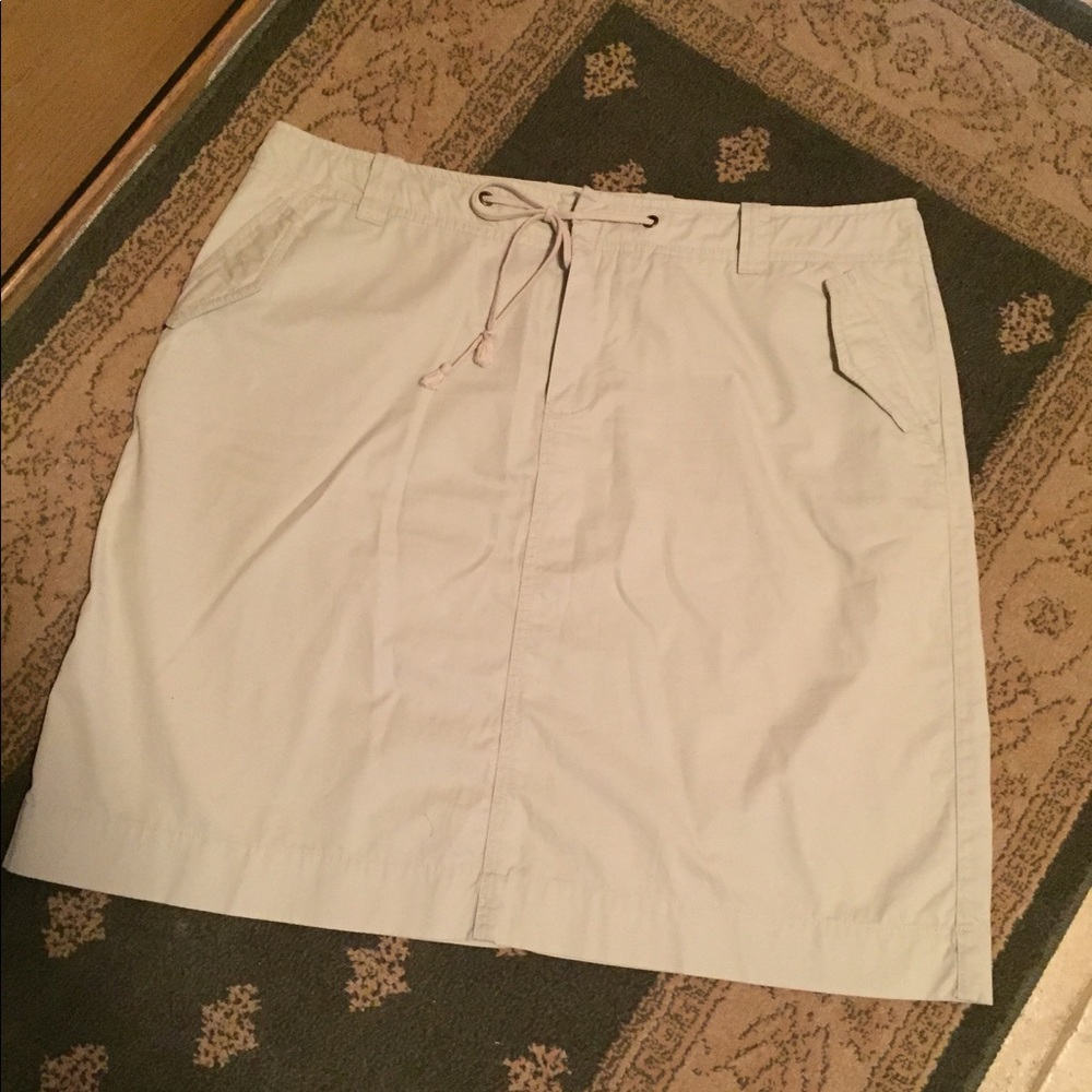 Skirt khaki with drawstring waist