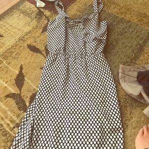 WHBM lightweight Black and white dress.