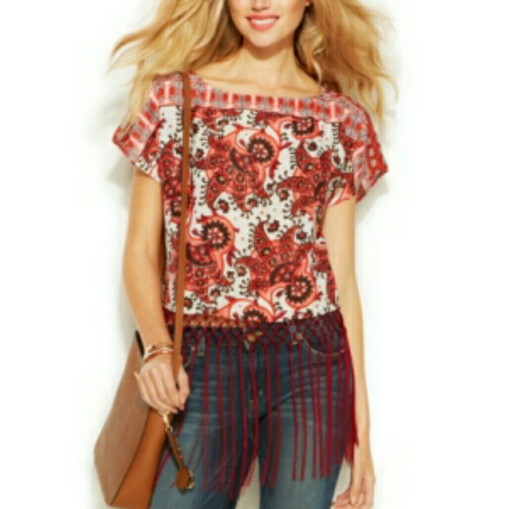 NWOT Michael Kors fringe festival blouse - Picture 3 of 5