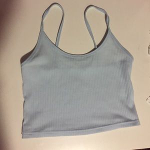 Baby blue crop top