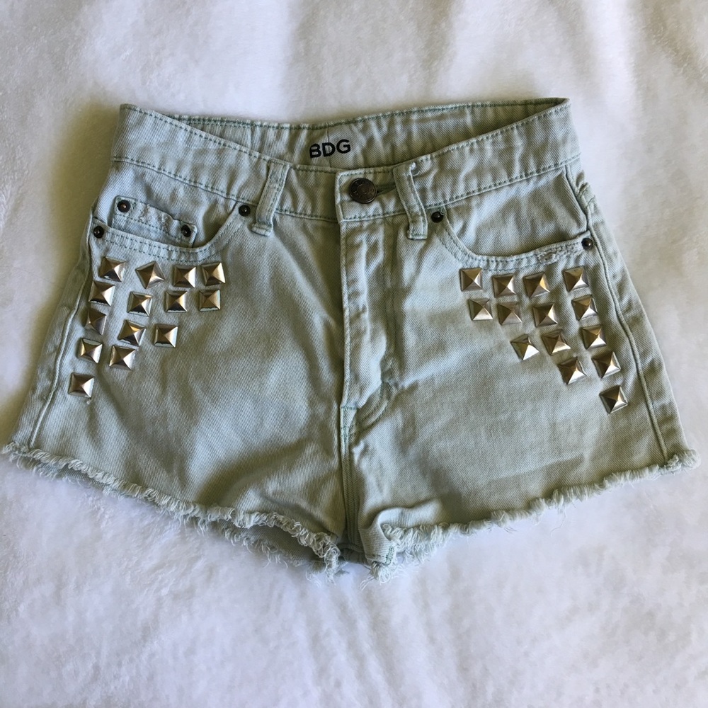 BDG studded high rise dree shorts