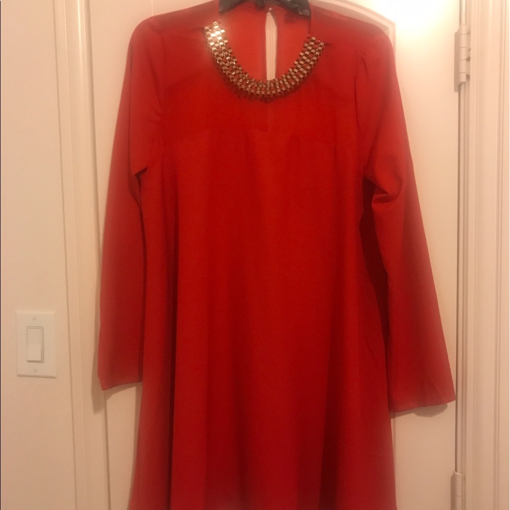 Red formal dress