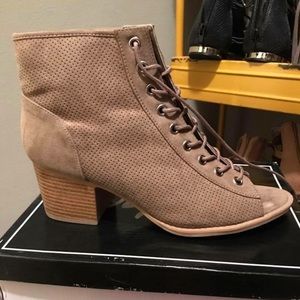 Quips open toe booties
