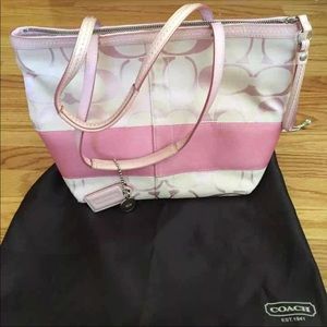 Pink Coach Tote/ shoulder Bag