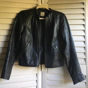 Halogen Black Leather Jacket size XS