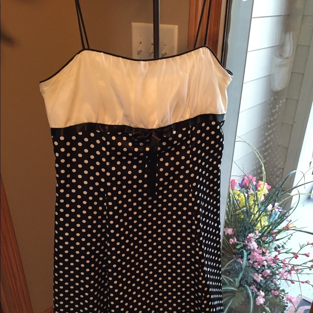 Dress Black with white polkadots