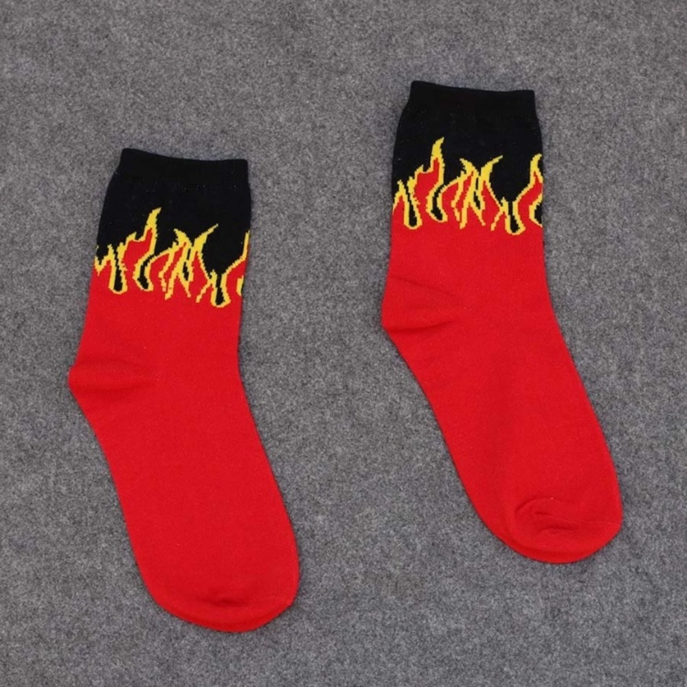 LAST ONE🔥Brand New Unisex Red Flame Socks🔥 - Picture 7 of 8