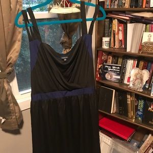 Torrid black and blue cross bodice dress