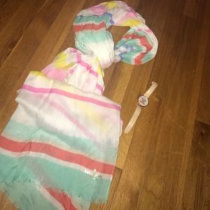 ♠️Kate Spade♠️ Rainbow Striped Scarf💕✨