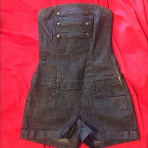 Denim shorts jumper