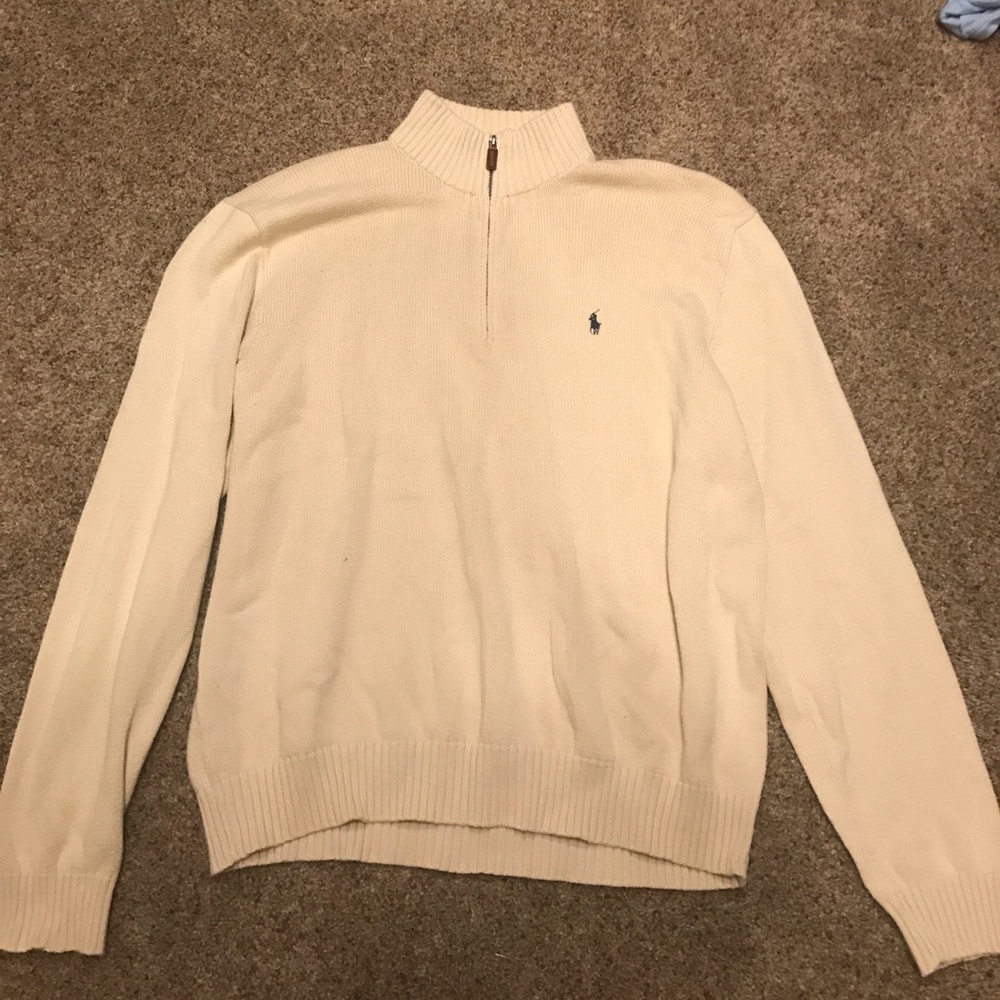Cream polo sweater