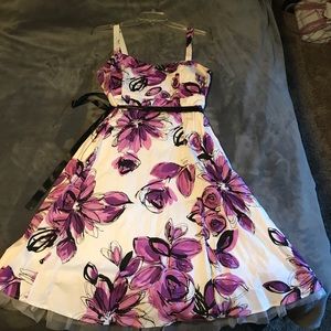 Purple and White flower dress, 16