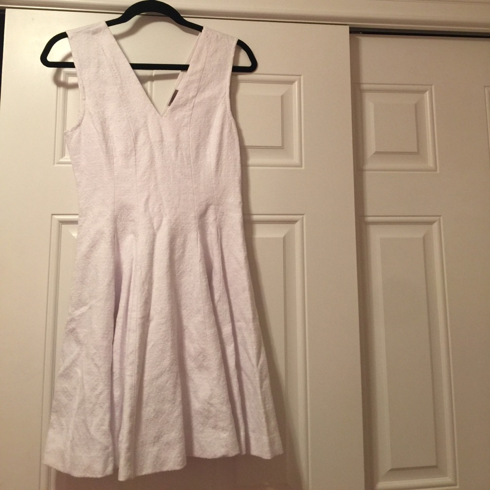 Chelsea28 White Sleeveless VNeck Fit & Flare Dress