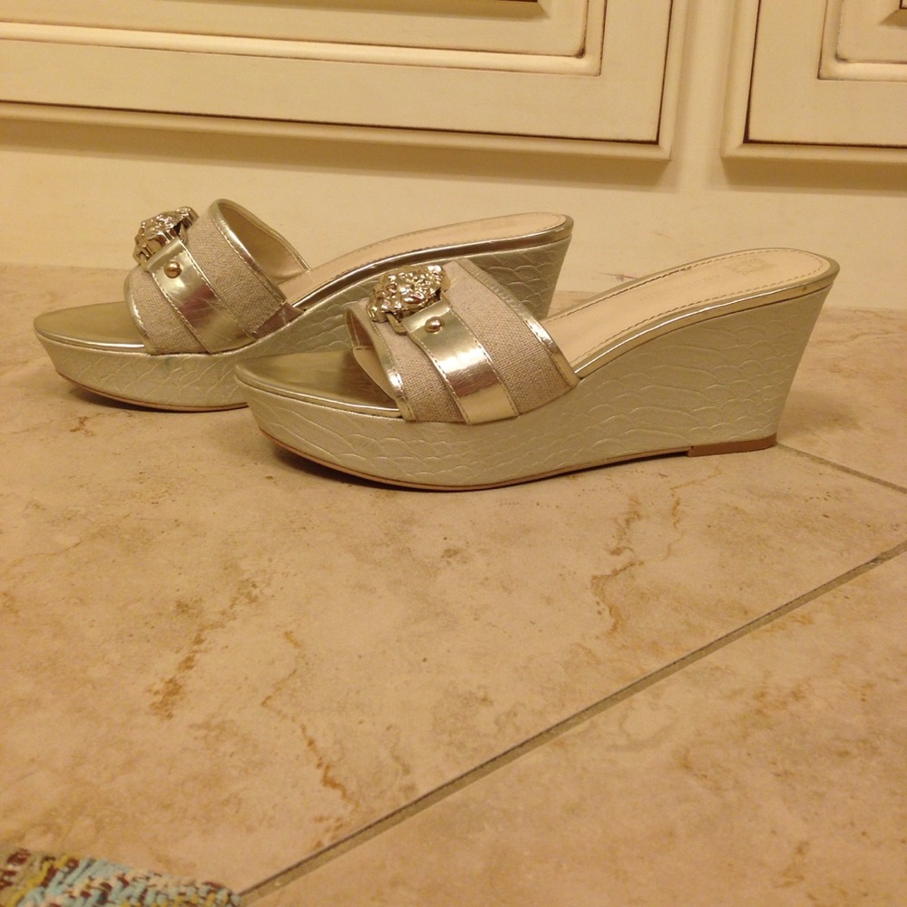 Beautiful shoe with lion medallion!