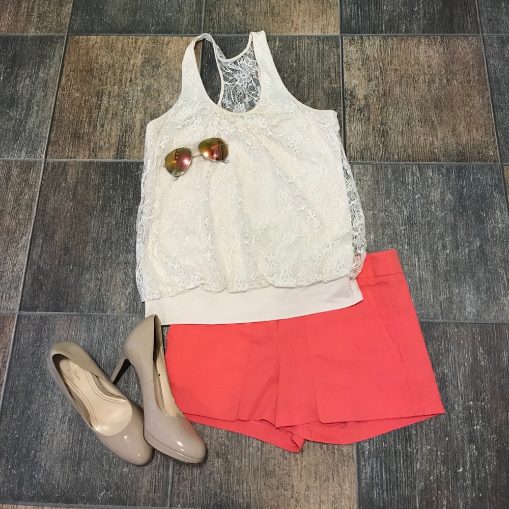 Express racerback lace tank - small petite