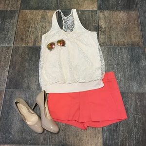 Express racerback lace tank - small petite