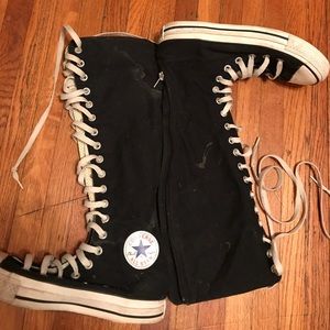 Knee high converse black