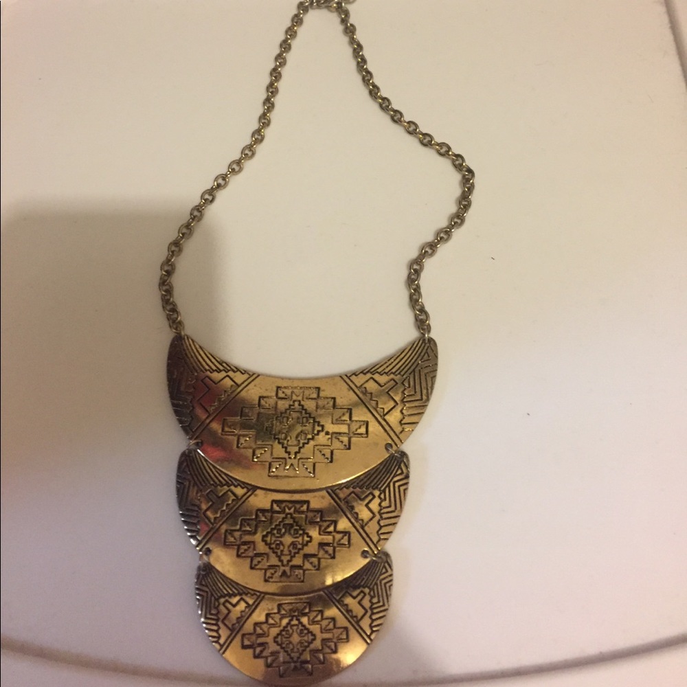 Gold statement necklace