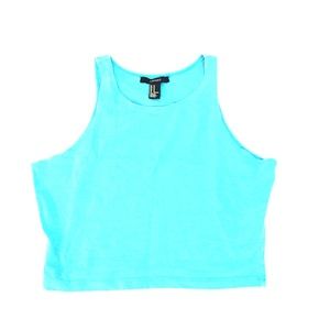 Bright blue cropped tank