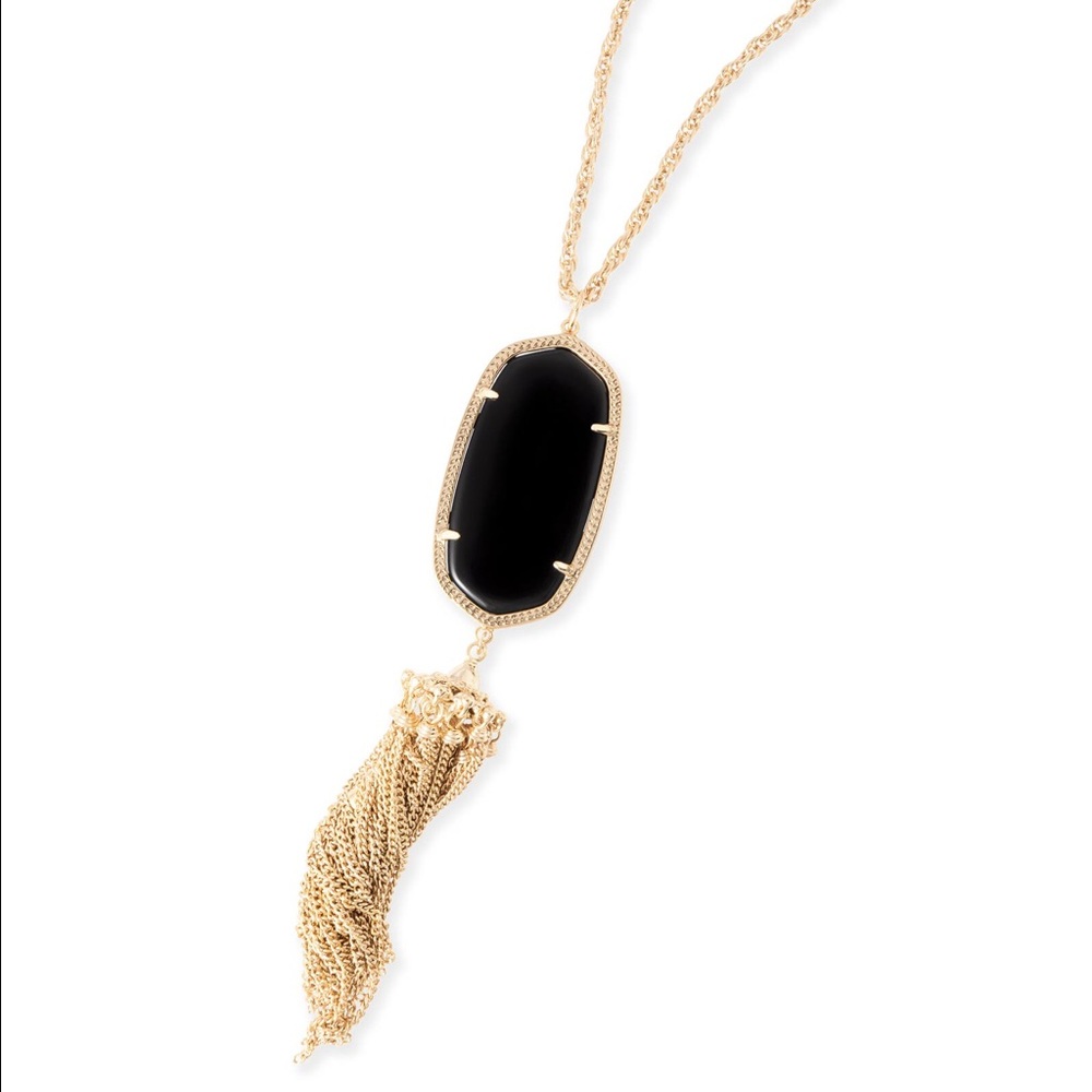 Kendra Scott Black & Gold Rayne Necklace