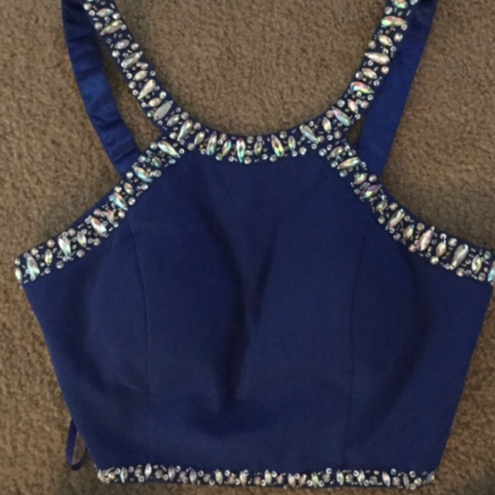 two piece homecoming/prom dress