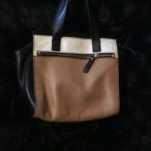 Fossil crossbody satchel leather