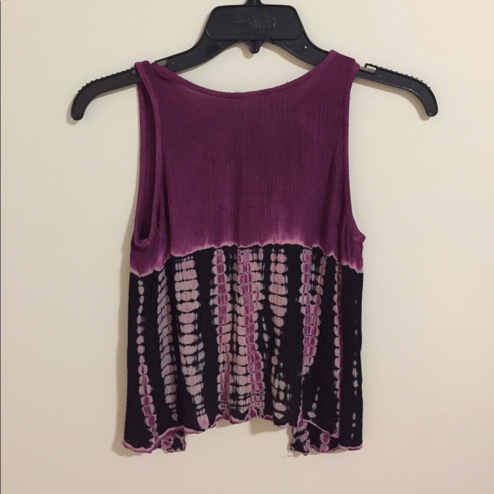 Tie dye purple crop top