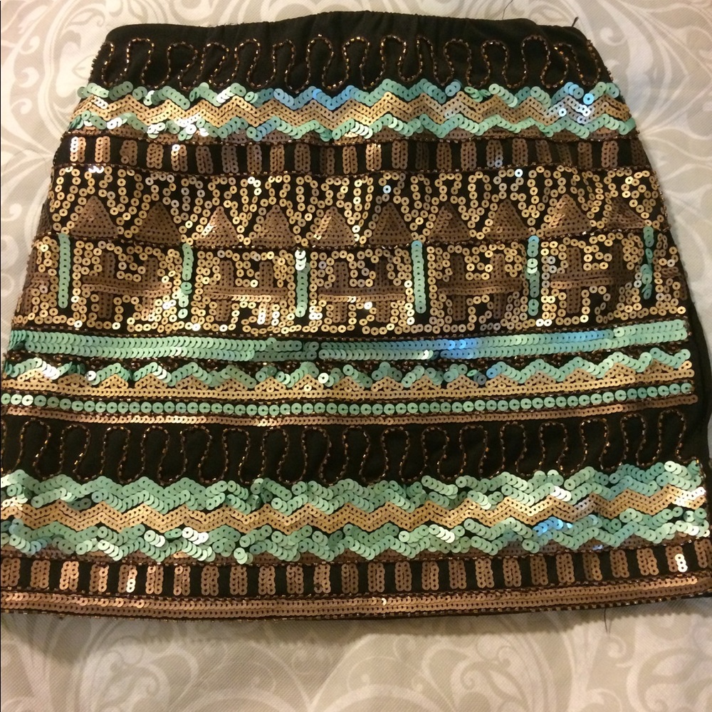 Sequin mini skirt (size Small)