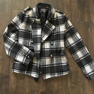 Pink and Gray Winter Pea Coat ❄️