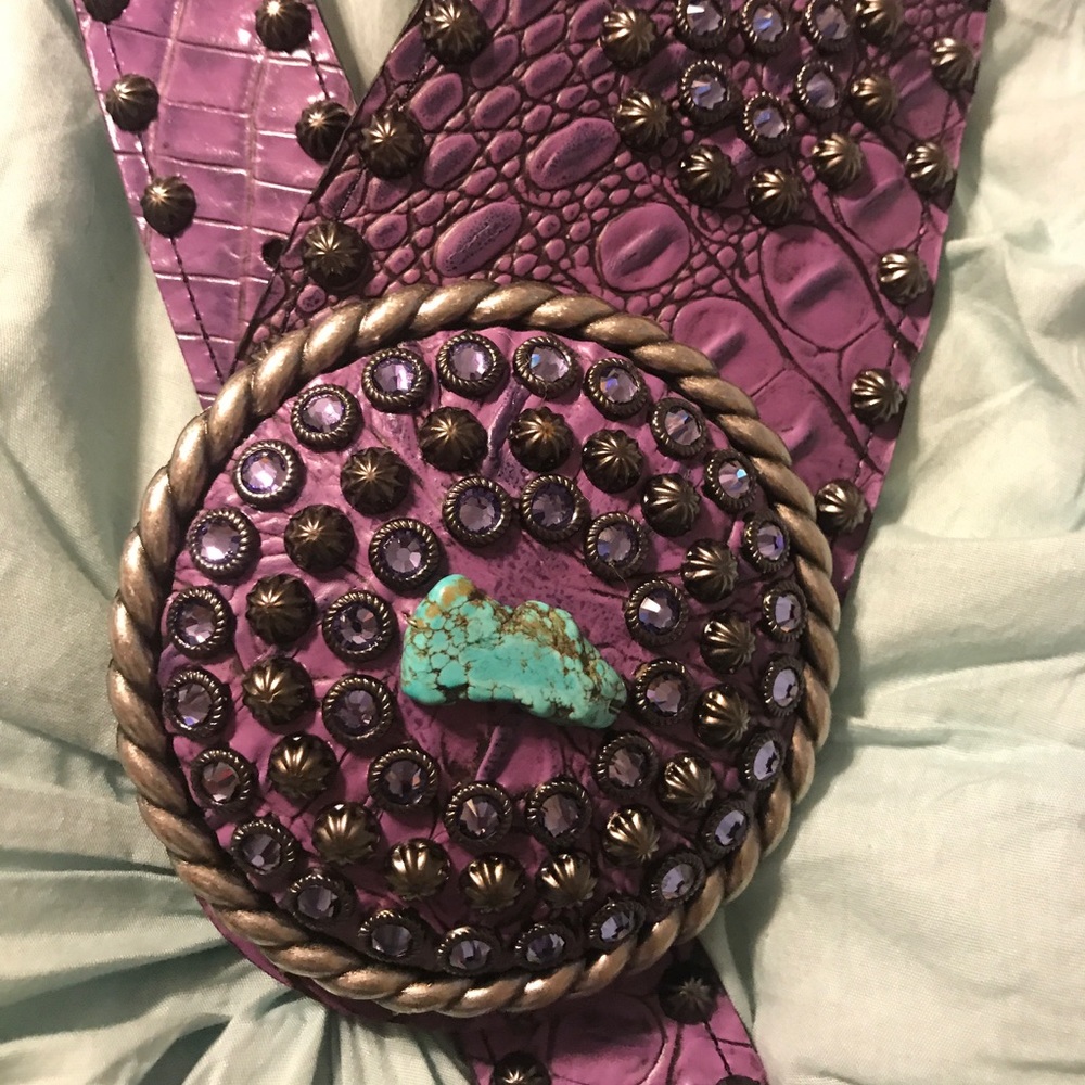 BB Simon Purple rhinestone belt