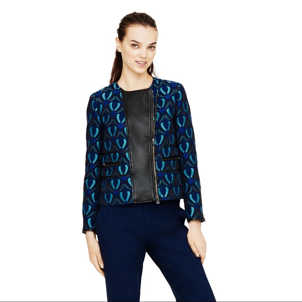 🎄 Blue Jacquard Aubrey Jacket