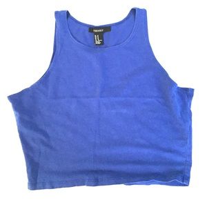 Dark blue cropped tank top