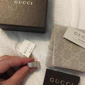 Gucci sterling silver ring size 9 authentic