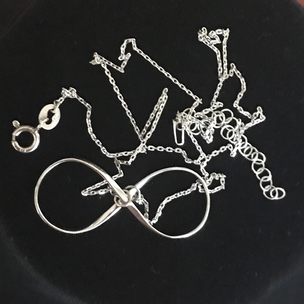 Beautiful Infinity Sterling Silver Adjustable Neck - image 3