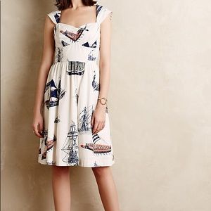 Anthropologie Bon Voyage Dress Size M