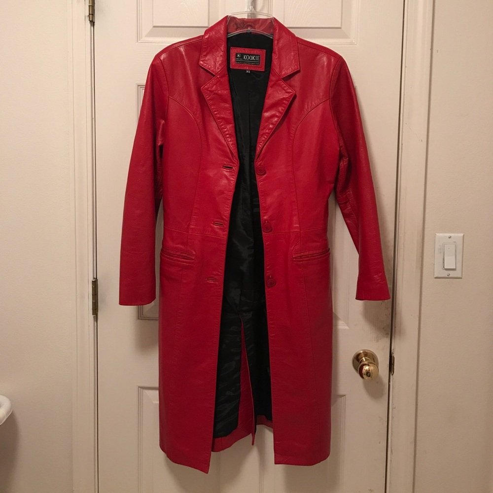 Kookie Red Leather Jacket