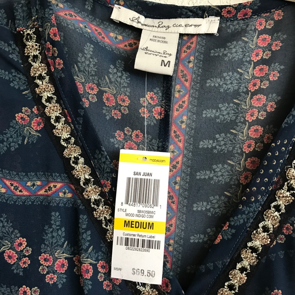 American Rag sheer blouse - Picture 4 of 8