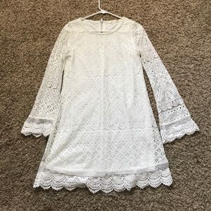 white lace dress