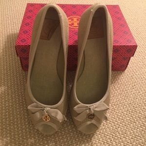 Tory Burch Jackie Linen Wedge