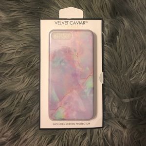 Velvet caviar phone case with screen protector