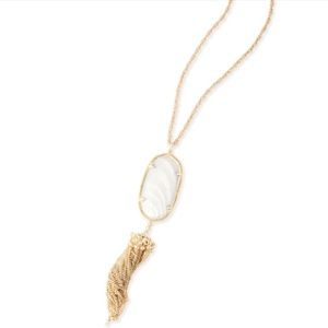 Kendra Scott White Pearl & Gold Rayne Necklace