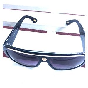 Authentic black and gold Versace sunglasses.