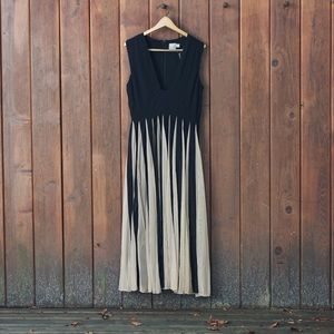 ASOS Black + Tan Midi Dress w/ Tulle Skirt - Sz 4