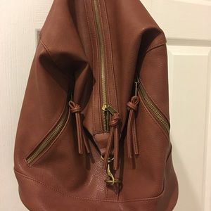 Steve Madden brown leather backpack NWOT