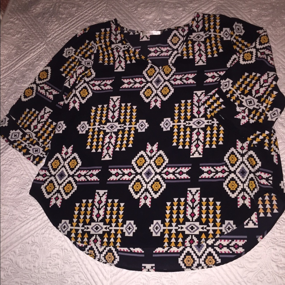 Liberty Love Plus Size Aztec PrintTunic