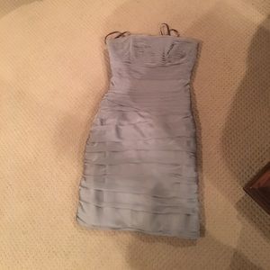 Beautiful Bridesmaid Dress. Gray ribbon dress.