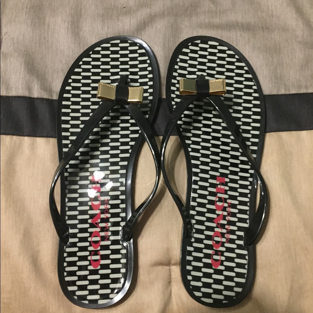 Coach flip flops