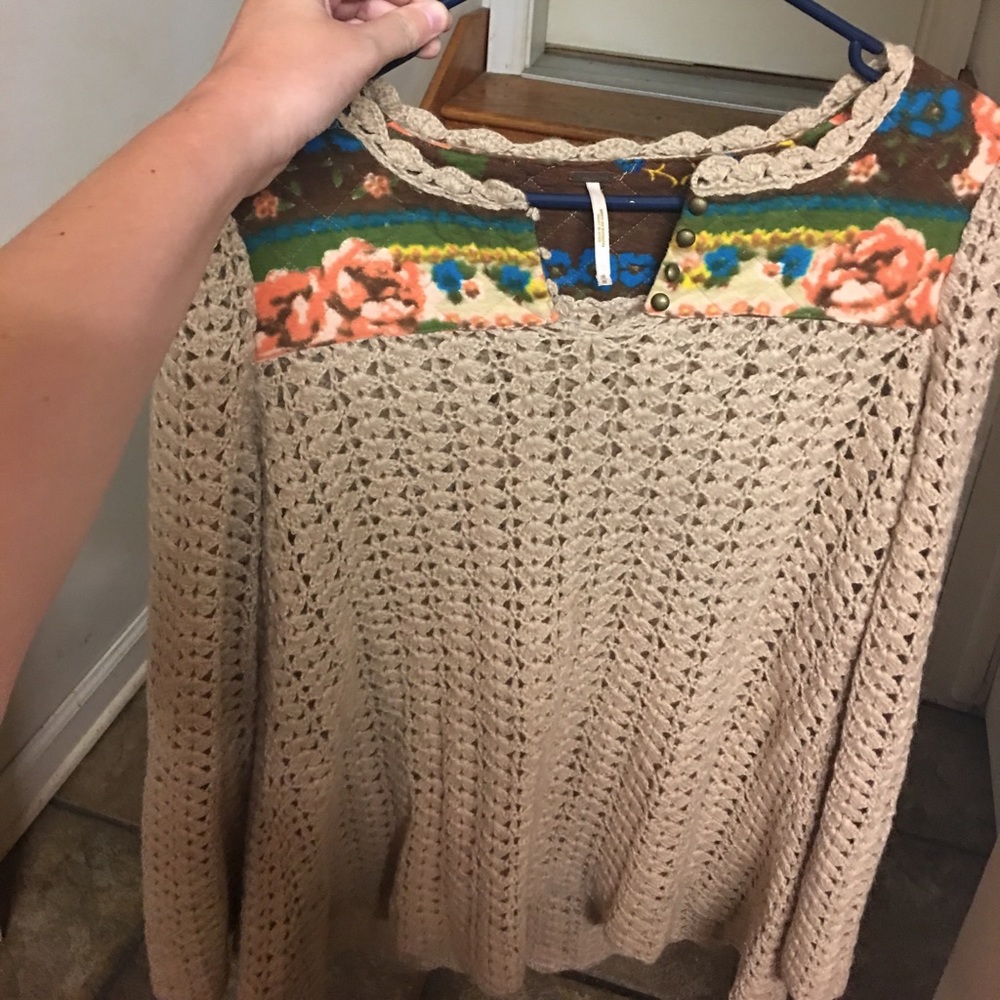 Free people embroidered sweater