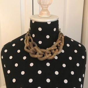 Gold statement necklace