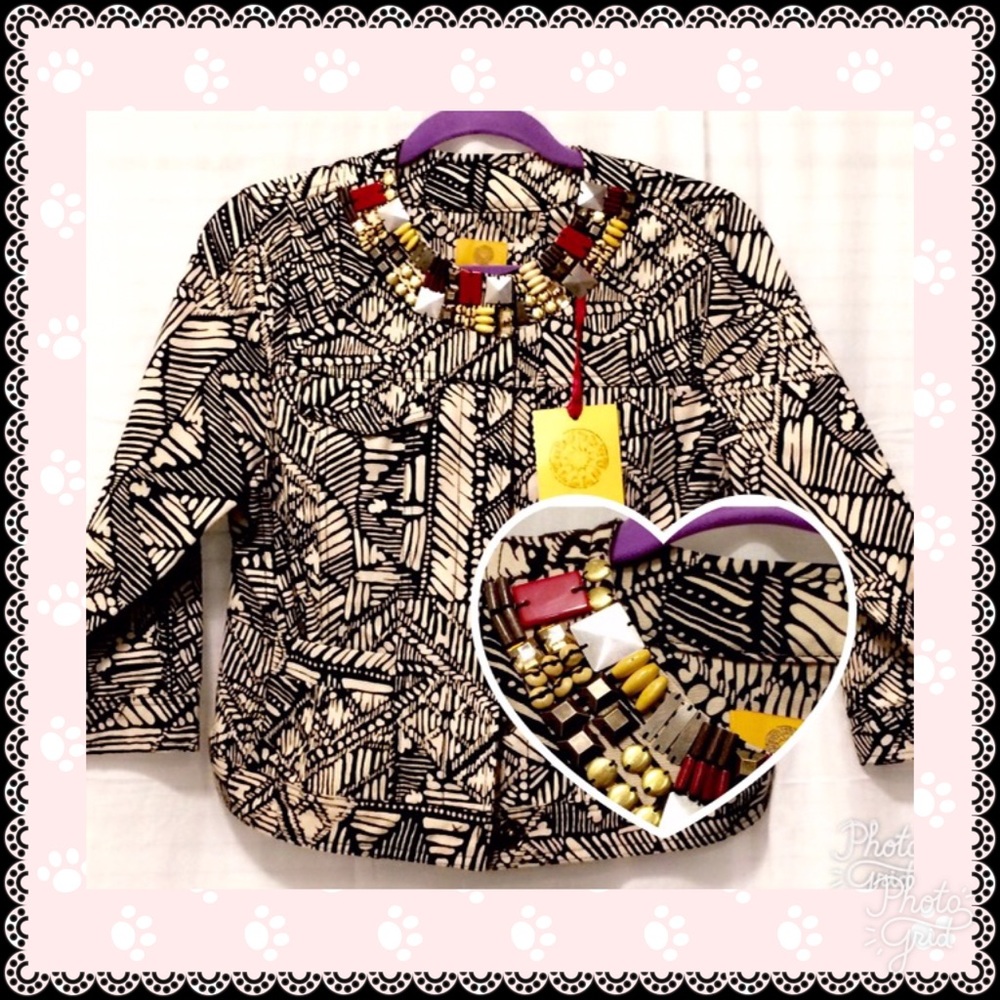 Safari Print Embellished Jacket